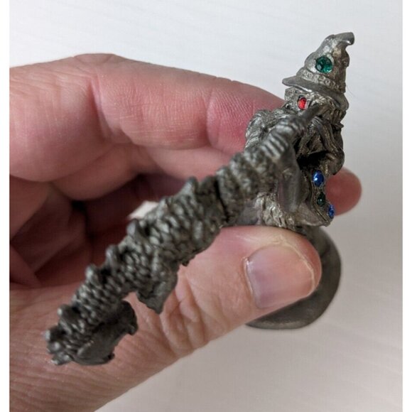Vintage Spoontiques Pewter Wizard Warlock Sorcerer figurine Magician hmr1501 - Picture 3 of 8